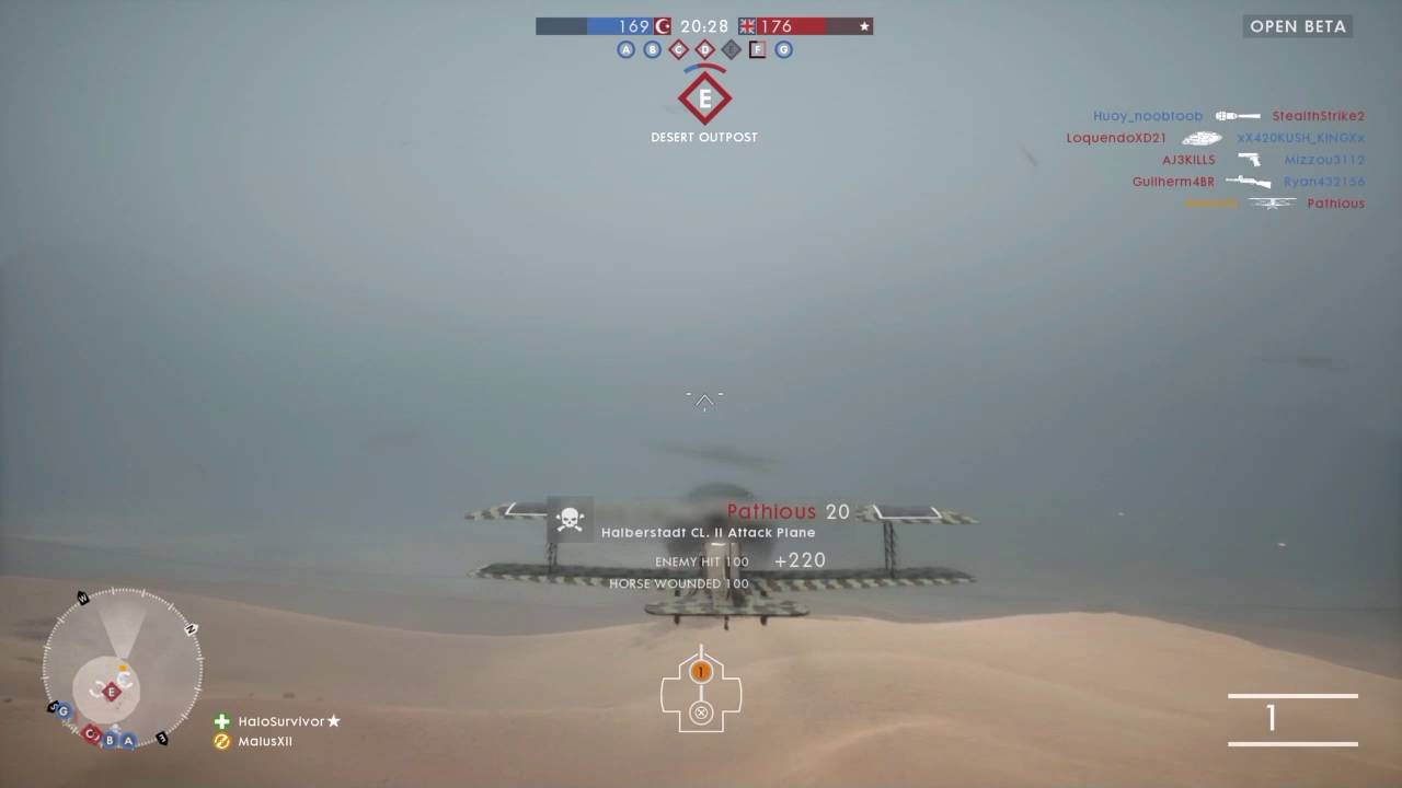 BF1 plane horse roadkill