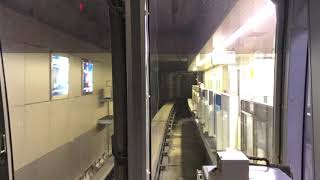 東京モノレール羽田空港第3ターミナル駅から羽田空港第2ターミナル駅までの先頭車窓動画。