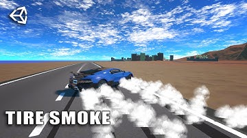 How to make car - wheel smoke in Unity