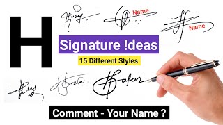 ✅ H Signature Style | Signature Your Name | H Signature Design | H Signature ideas