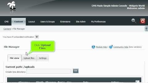 How to upload image via file manager in CMS Made Simple - CMS Tutorials