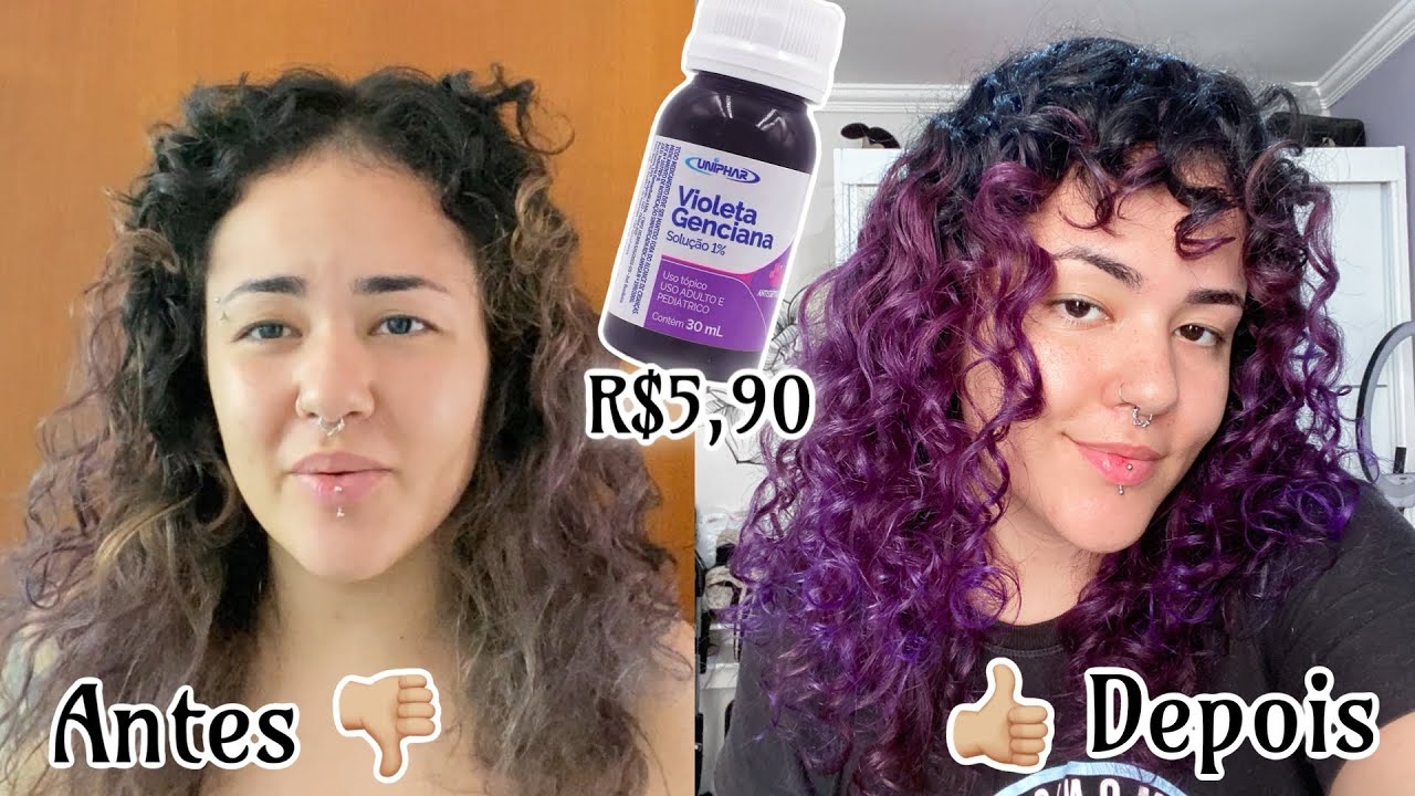 pintando o cabelo com violeta genciana 💜