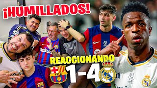 HINCHAS del BARÇA REACCIONAN al BARÇA 1  4 MADRID *humillados por el Real Madrid*