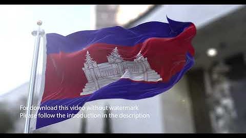 Cambodia flag with 3d effect blowing in the wind 3D Flag V2 long