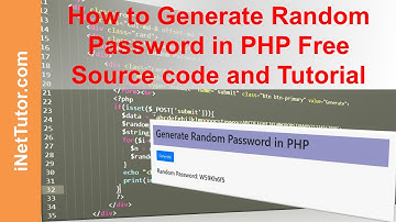 How to Generate Random Password in PHP Free Source code and Tutorial