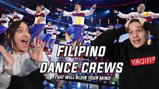 Latinos react to FILIPINO DANCE GROUPS WITH WILD CROWD REACTIONS