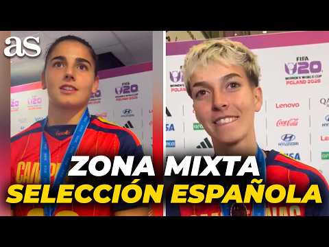 ZONA MIXTA de la SELECCIÓN ESPAÑOLA tras proclamarse CAMPEONAS del MUNDO