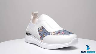 Ayıcık Desenli Aynalı Streç Ortopedik Spor Ayakkabı K Doctornurse Hospital Sneakers Shoes