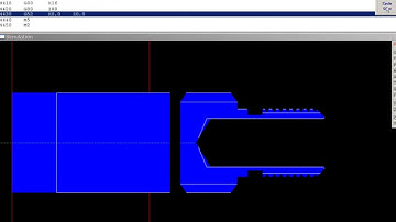 Vintage CAM (runs in Win 95) Simulation for small cnc lathe. Drill, turn, thread and part