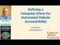 L139 defining a computer driver for automated vehicle accountability