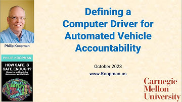 L139 Defining a Computer Driver for Automated Vehicle Accountability