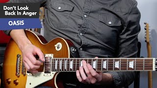 Video thumbnail of "Oasis - Don't Look Back In Anger SOLO guitar lesson - lead guitar tutorial"