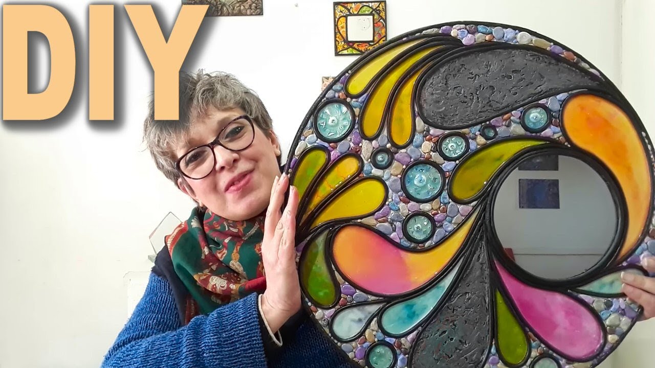 PASTA DIMENSIONAL de #PORCELANA FRIA/ novedosa técnica #espejos  #textura #cuadrodecorativo