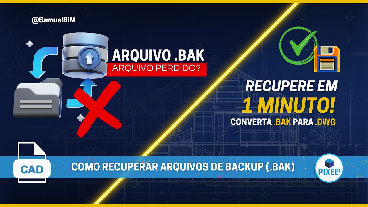 🔥 Como recuperar arquivos de backup (.BAK) no AutoCAD - YouTube