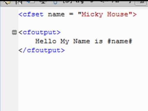 ColdFusion - Basic Tutorial 101
