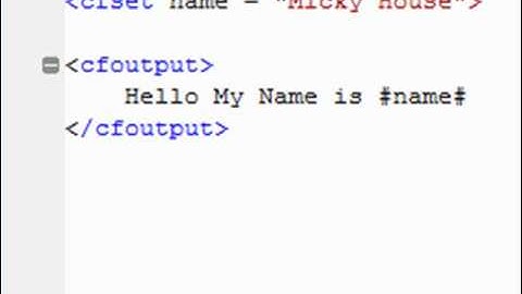 ColdFusion - Basic Tutorial 101