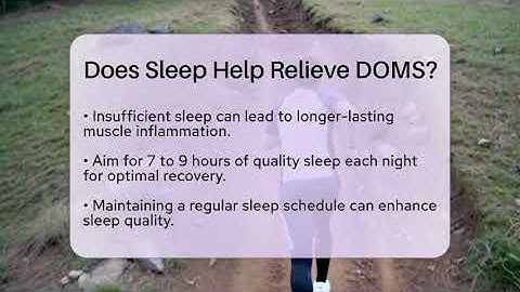 Does Sleep Help Relieve DOMS? - Running Beyond Limits