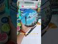 🩵💗Mini round canvas painting idea🥰🎨 #reels #shorts #art #canvas #colors #doms #artist #drawing #easy