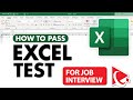 Excel assessment test for job interview