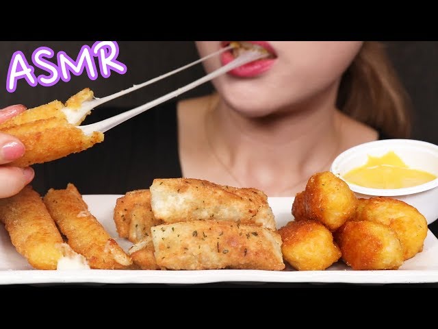 [ASMR] CHEESE STICK & CHIECKEN NUGGET 치즈스틱 치킨너겟 잡채튀김 / EATINGSOUNDS MUKBANG (No Talking)