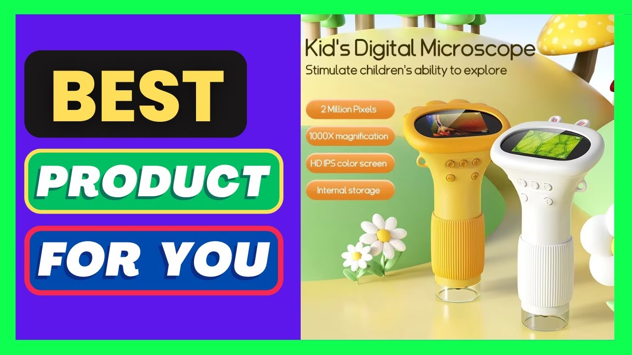 Electron Microscope 1000X Handheld Digital Microscope 2'' HD IPS Screen