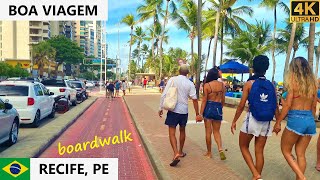 🇧🇷 Boa Viagem boardwalk in Recife. 4K bike ride along the beach in Recife, Pernambuco, Brazil by 4K Brazil 2,543 views 1 year ago 25 minutes