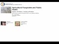 Agricultural Fungicides and Public Health