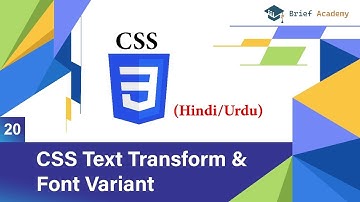 Css Text Transform and font variant Tutorial in Hindi/Urdu