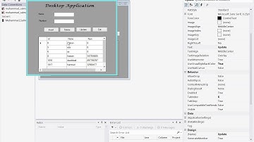 create insert,delete,update&exit button in visual studio