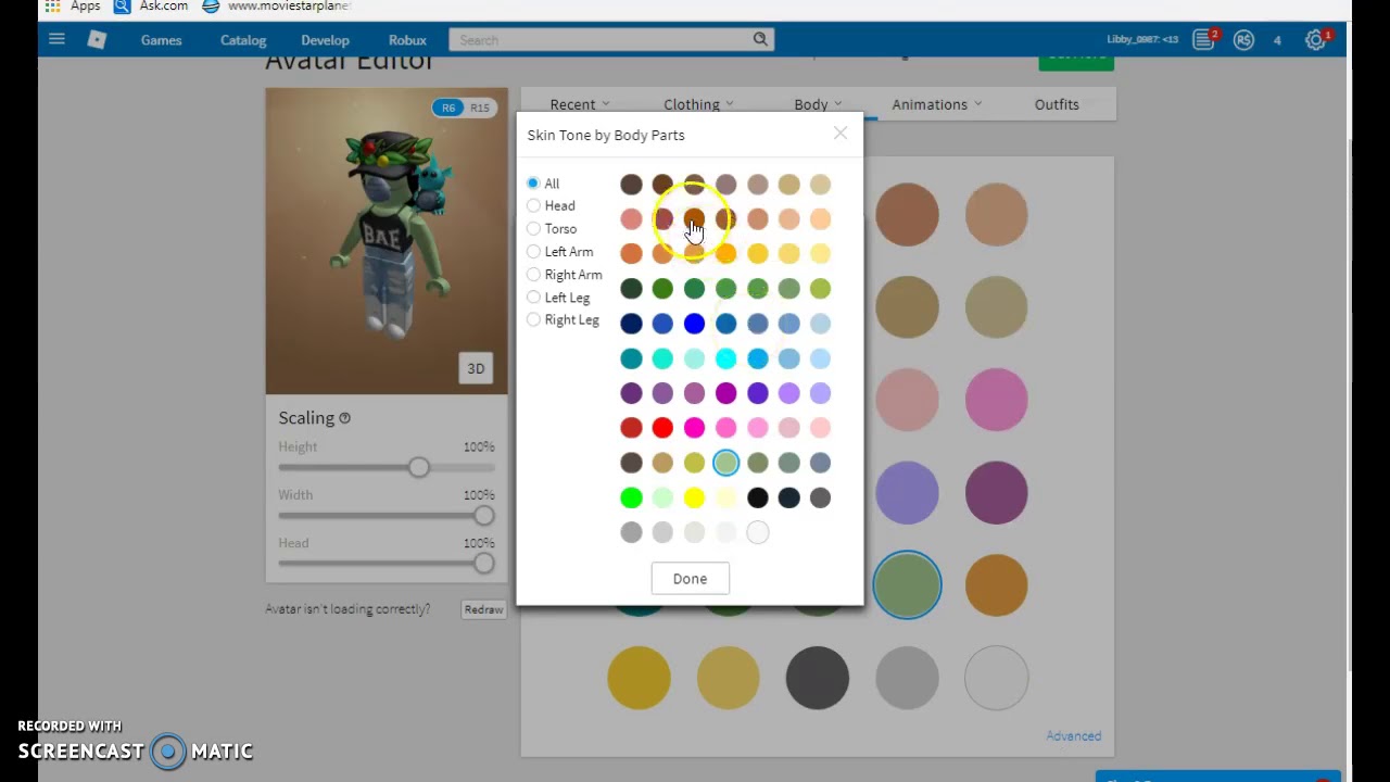 How To Change Roblox Color How to change your skin tone on roblox READ DESCRIP! - YouTube