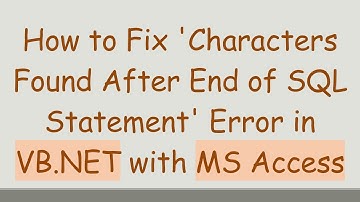 How to Fix 