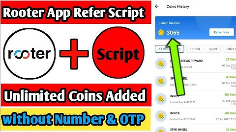 Rooter App refer script | Rooter App Unlimited Coin Added Script | Rooter App