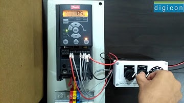 danfoss vfd drive frequency up and down using Remote push button in hindi Danfoss FC-51 VFD