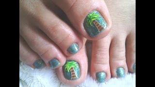 palm tree nail toe method attention