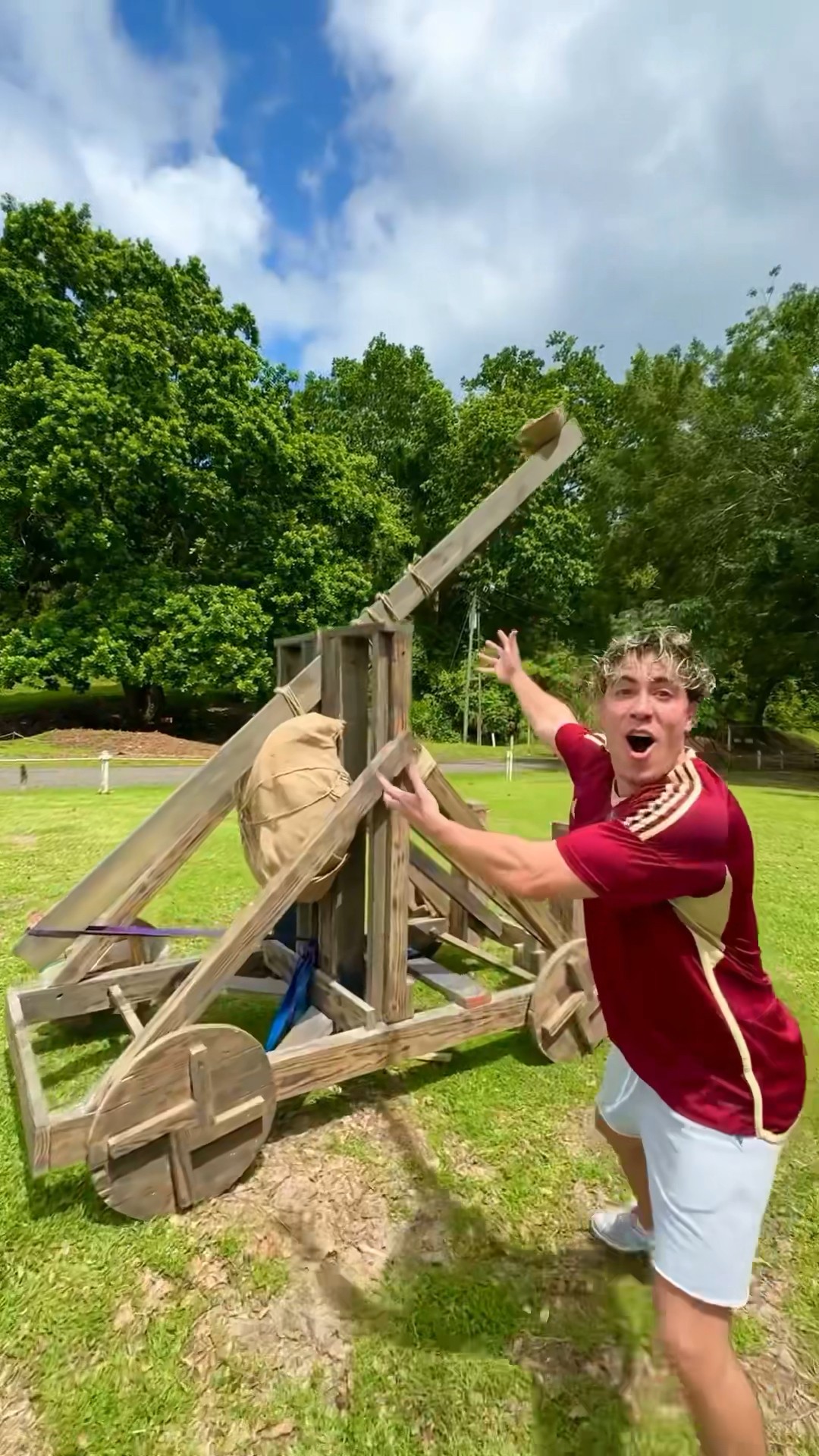 I FOUND A GIANT CATAPULT !!