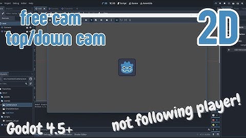 Godot 4.5.+ 2D Free Camera – Zoom, Mouse & World Bounds (Full Code) / top down cam