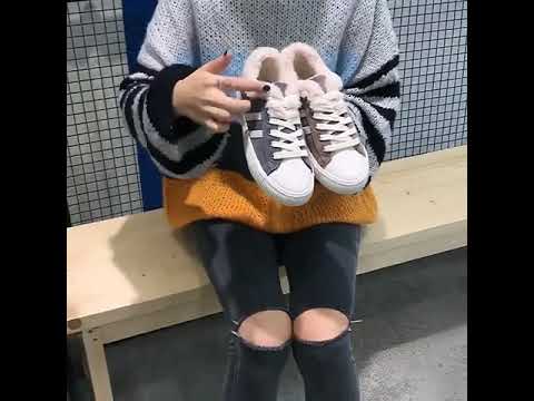 kirahosi 클래식 털 안감 퍼 스니커즈 운동화 여성 추동 데일리 373호+덧신증정 CD2kfl2v