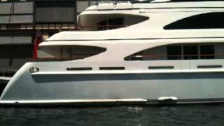 GALAXY Super Yacht at Walsh Bay Sydney Harbour - 14th January 2011