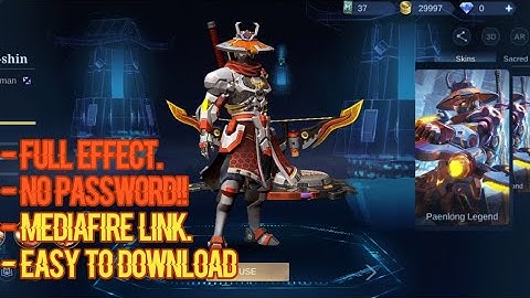 Script skin YSS Collector Full Effect No Password Mediafire Link!!! | Mobile Legends