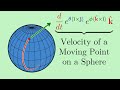 Finding velocity on a sphere using a 3d eulers formula