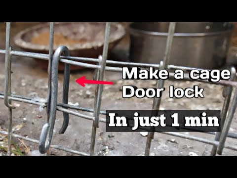 Esoes 10pcs Bird Cage Locks Sturdy Pet Cage Metal Door Lock Hook Clip