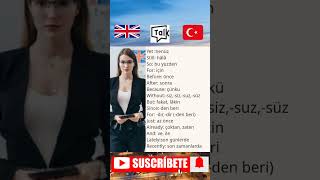 İngilizce Kelimeler, Bağlaç & Edat Vs