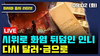 다시 달러·금으로...인도네시아 시위 격화, 아시아에 번지는 '투자주의보' | 아시아 증시 라이브