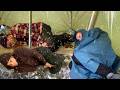 EXTREME SURVIVING -42°C Alone With My Dog in a Hot Tent! | Heavy Snowstorm Winter Camping