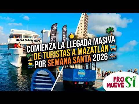 Y comienzan a llegar los turistas a Mazatlán por SEMANA SANTA #semanasanta2026 #playasdemazatlán