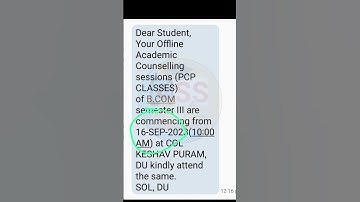 BA Prog & Bcom prog 3rd Semester PCP Classes Offline Classes Dates l #Soldu3rdsemesterclasses