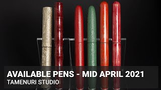 Available urushi pens - mid-April 2021