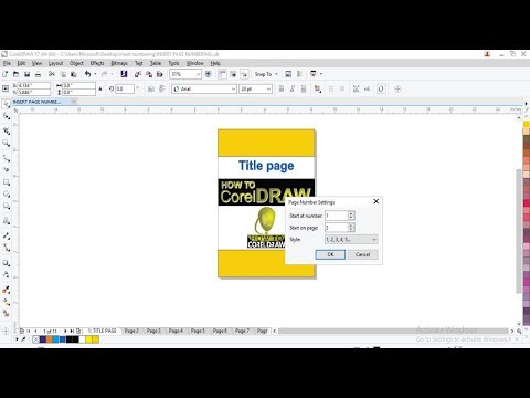 How to insert number in corel draw How to insert number in corel draw