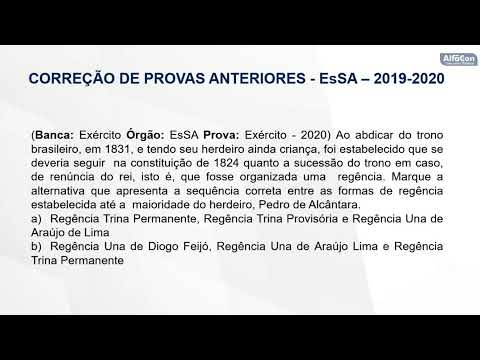 Aula de Historia - ESA - Missão Sargento - AlfaCon AO VIVO - Aula de Historia - ESA - Missão Sargento - AlfaCon AO VIVO
