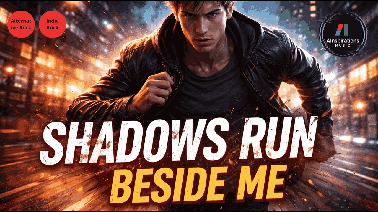 🌙🎸 Shadows Run Beside Me — Night Run • Cinematic & Powerful Rock Vibes ⚡🖤 | AInspirations Music